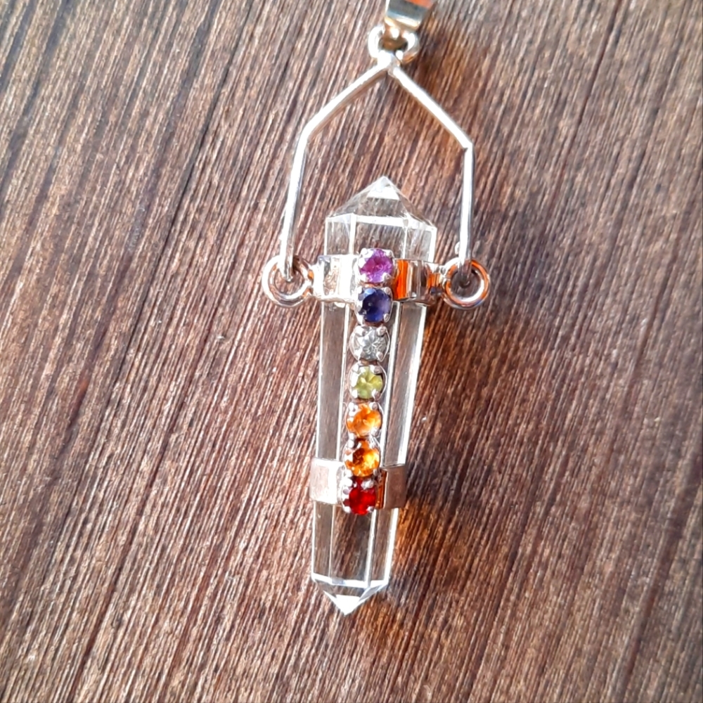 Quartz Chakra Crystal Pendant